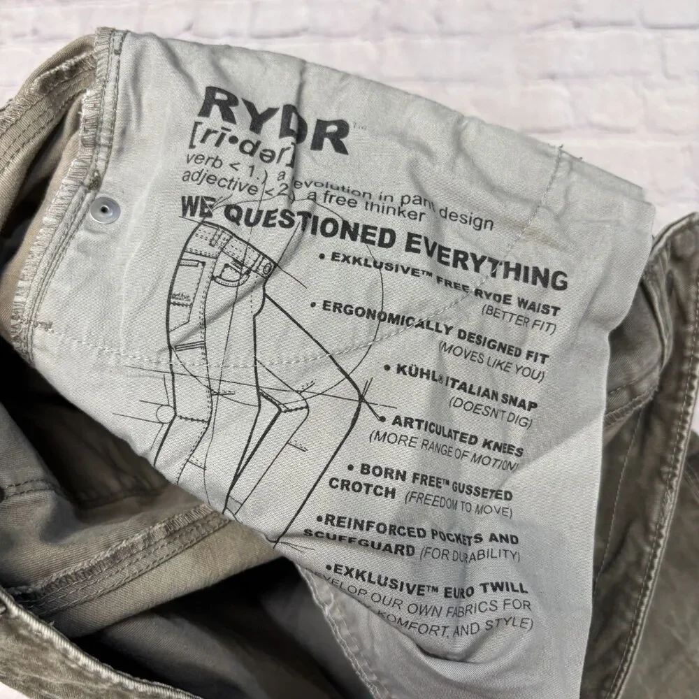 Kuhl Men Rydr Pants Size 34x30 Vintage Patina Dye Outdoor Hiking C127 -26